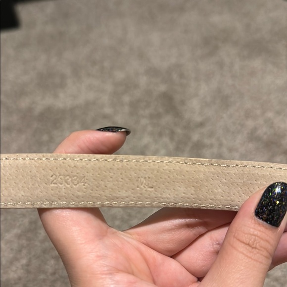 Unique Cream Adjustable Belt with Western Buckle - Picture 7 of 7